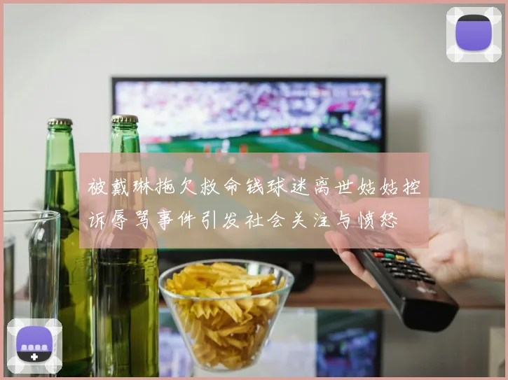 被戴琳拖欠救命钱球迷离世姑姑控诉辱骂事件引发社会关注与愤怒