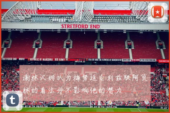 谢林汉姆认为梅努适合利兹联阿莫林的看法并不影响他的潜力